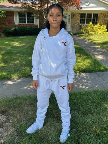 Long Sleeve Sweat Suit-White